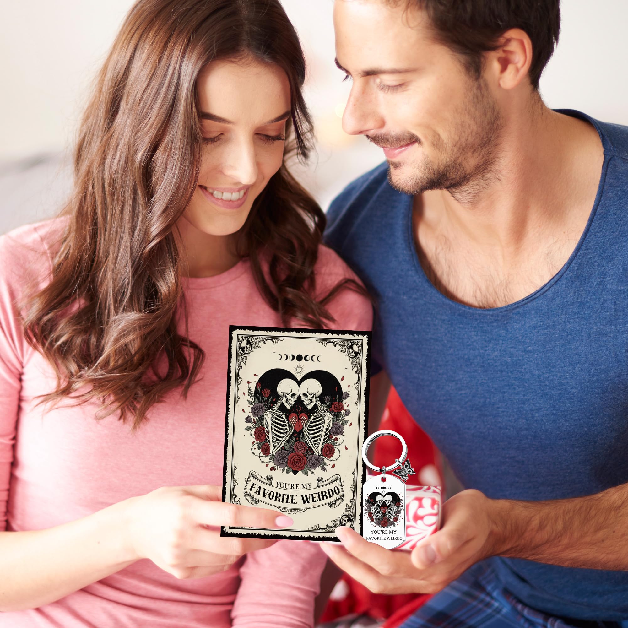 Gothic Valentine's Day Card - Dark Romance Vintage Skeleton Gifts